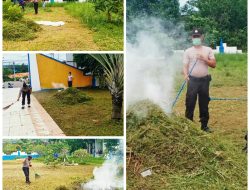 Jelang HUT Bhayangkara, Polsek Bintan Utara “Cleaning Up” TMP Dwikora