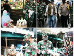 New Normal: Tinjau Pasar Baru bersama Stakeholder Dandim 0315/Bintan Bagikan Masker