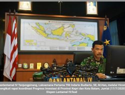 Melalui Vicon Danlantamal IV Ikuti Rapat Progres Investasi di Kepri
