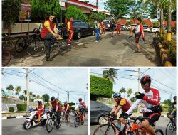 Tingkatkan Daya Tahan Tubuh, Kapolres Tanjungpinang “Gowes” bersama Personil