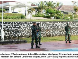 Jelang Glagaspur Wadanlantamal IV Cek Kesiapan Personil Lanal Dabo Singkep