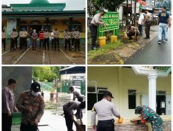 Sambut Idul Adha Polres Tanjungpinang “Cleaning Up” Masjid