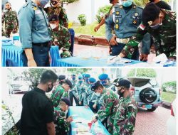 Sempena Opsgaktib dan Yustisi Waspada Wira Pari TW III ‘2020, Tim Medis Lanal TBK Sidak Tes Urine