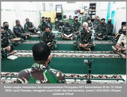 Sambut HUT RI, Lanal Tarempa Gelar Dzikir dan Do’a