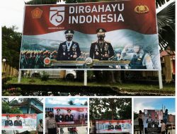 Jelang HUT RI Polres Bintan Hiasi Markas dengan Baliho dan Umbul-umbul