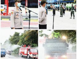 Cegah Covid-19 Polres Karimun bersama Stakeholder Kerahkan AWC dan Damkar