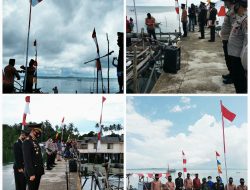 Polsek Tanjungpinang Kota Gelar Upacara HUT RI di Atas Laut
