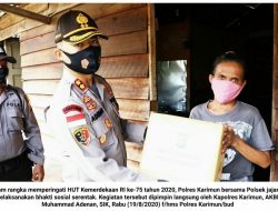Wujud Syukur, Polres Karimun Bagikan 500 Sembako