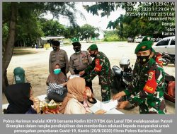 Polres Karimun bersama Kodim 0317/TBK dan Lanal TBK Laksanakan Patroli Sinergitas