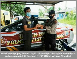 Buka Dapur Umum, Polsek Gunung Kijang Bagikan Makanan pada Masyarakat