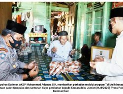 Kurang Mampu dan Kena Stroke, Kamaruddin Dapat Santunan dari Kapolres Karimun