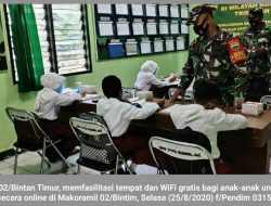 Bantu Anak Kurang Mampu Koramil 02/Bintan Timur Sediakan Tempat dan WiFi Gratis