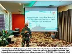 Wakili Danlantamal IV, Kadiskum Jadi Narasumber Bimtek Penegakan Hukum Pelayaran
