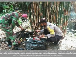 Polsek Tebing dan Stakeholder “Bersihkan” Air Terjun Gunung Jantan