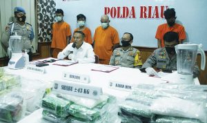 POLDA Riau Gagalkan 43 Kg Sabu Dan 21.704 Butir Ektasi