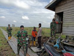 Tim gabungan TNI-POLRI-BPBD MUARO JAMBI (KARHUTLA) SIAGA 24 JAM.POS 4 PT BBS