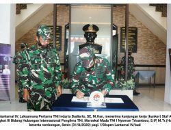Danlantamal IV Sambut Kunjungan Kerja Staf Ahli Tingkat III Bidang Hubungan Internasional Panglima TNI