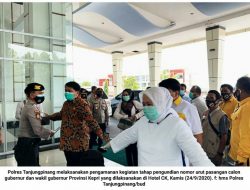 KPU Tetapkan Nomor Urut Paslon, Kapolres: Dipastikan Pakai Masker Sesuai SOP Protokol Kesehatan
