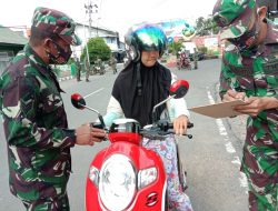 Putus Mata Rantai Penyebarluasan Virus Covid 19 Anggota Kodim 1415/Selayar, Rutin Gelar Operasi Yustisi