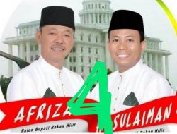 Paslon Aman Afrizal Sintong dan H. Sulaiman Ditetapkan Nomor Urut 4 di KPU Rohil