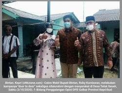 Peduli Covid-19, Roby Kampanye “Door to Door” di Desa Teluk Sasah