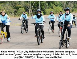 Laksanakan Protokol Kesehatan, Korcab IV DJA I “Gowes” Bersama
