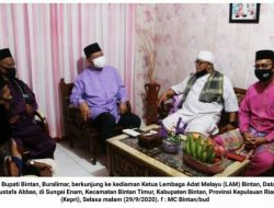 Kunjungi Ketua LAM Bintan, Pjs Bupati ingin Dengar Masukan dan Petuah