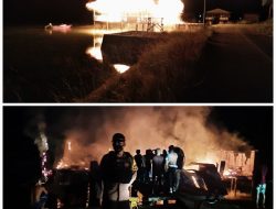 Diduga Tabung Gas Bocor, Cafe Taman Laut Ludes Dilalap Api