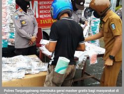 Cegah dan Terapkan Protokol Kesehatan Covid-19, Polres Tanjungpinang Buka Gerai Masker