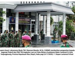 Aspers KSAL Berikan Pengarahan pada Prajurit dan PNS TNI-AL se-Pulau Bintan