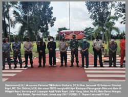 Danlantamal IV Hadiri Apel Kesiapan Penanganan Bencana Alam di Polda Kepri