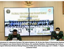 Danlantamal IV Buka Pelatihan Program Reformasi Birokrasi Bidang Pelayanan Publik