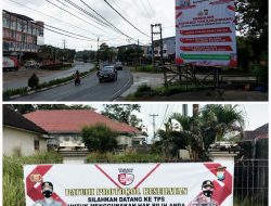 Melalui Baliho Polsek Tanjungpinang Timur Ajak Masyarakat Sukseskan Pilkada dan Patuhi Protokol Kesehatan