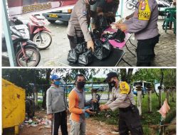 Lagi, Polsek Tanjungpinang Timur Bagikan Makanan pada Masyarakat Melalui Dapur Umum