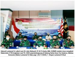 Melalui Vicon Kakuwil Lantamal IV Ikuti  Rakernisku II TNI-AL