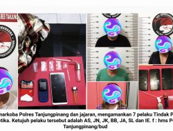 Lagi, Pelaku Tindak Pidana Narkotika Ditangkap Satresnarkoba Polres Tanjungpinang