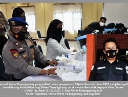 Pastikan Tidak Terpapar Corona, Personil Polres Tanjungpinang di Rapid Test