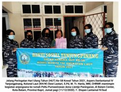 HUT Kowal ke-58 : Aspers Danlantamal IV Kunjungi Peltu Purnawirawan Anna