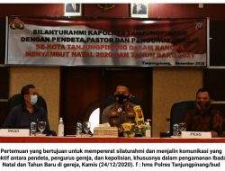 Sambut Natal dan Tahun Baru Polres Tanjungpinang Gelar Pertemuan dengan Pendeta