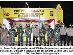 Malam Tahun Baru, Polres Tanjungpinang bersama FKPD Laksanakan Patroli Skala Besar