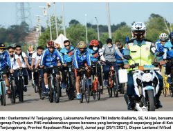 Tingkatkan Kebugaran dan Stamina Tubuh Lantamal IV Gowes Bersama