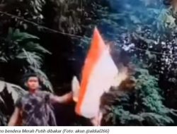 Diduga Membakar Bendera Merah Putih, Polri Turun Tangan !