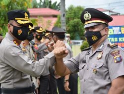 Kapolres Kampar Pimpin Upacara Kenaikan Pangkat Personel Periode 1 Januari 2021