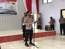 Lantik Kabag Ops dan Kapolsek Pasimarannu Ini Instruksi dan Arahan Kapolres Selayar