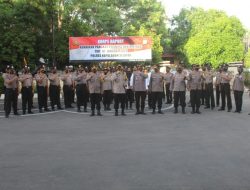 Upacara Korps Rapor Kenaikan Pangkat Perwira dan Bintara Berprestasi Digelar Polres Selayar Di Awal Tahun Baru 2021