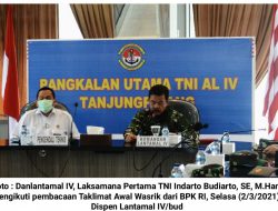 Danlantamal IV Ikuti Pembacaan Taklimat Awal Wasrik dari BPK RI