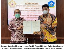 Wakil Bupati Bintan Serahkan LKPD pada BPK Kepri 