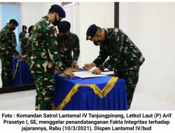 Menuju WBK dan WBBM di Lantamal IV, Satrol Gelar Penandatanganan Fakta Integritas 