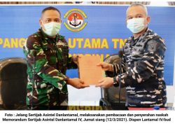 Jelang Sertijab Asintel Danlantamal IV Laksanakan Memorandum