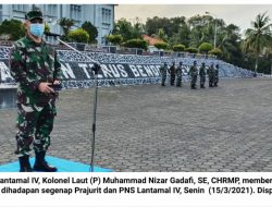 Asintel Berikan Pengarahan dan Perkenalan pada Prajurit dan PNS Lantamal IV